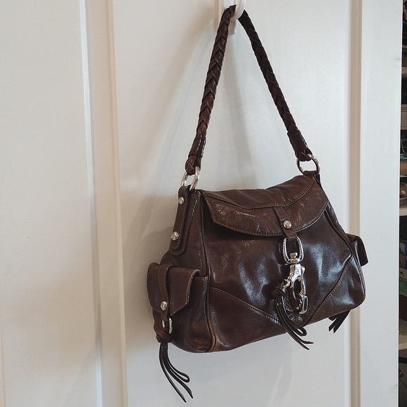 Francesco Biasia Hobo Bag Rich Soft Brown Leather / Suede - Picture 2 of 16